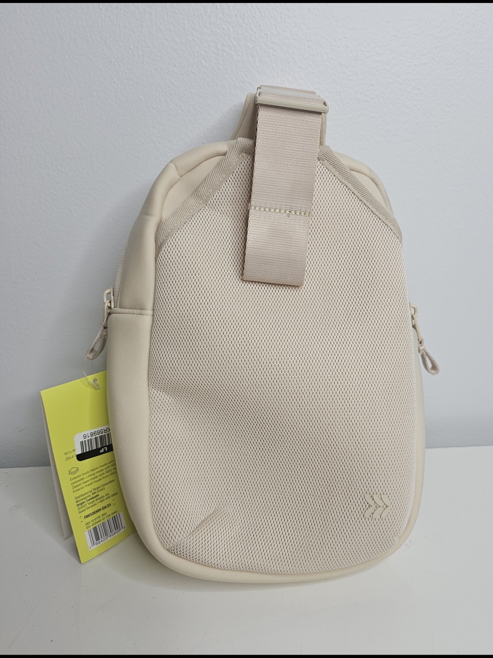 Beige Sling Bag - Minimal Crossbody Pack
